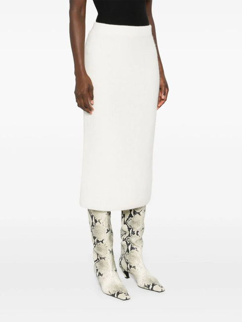 ribbed-knit skirt